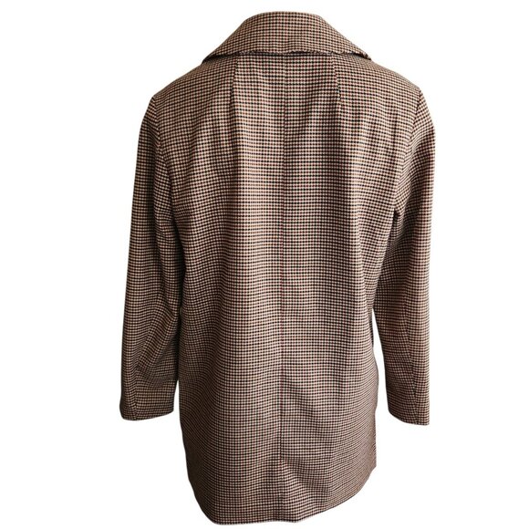 Ann Taylor Houndstooth Modern Blazer Open Front Jacket Pockets Size Small - Picture 3 of 9